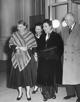 Lcgr1412 Prints: President and First Lady Mamie Eisenhower gave an informal tea for Madame Chiang Kai-shek