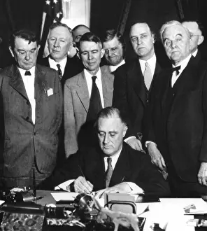 Valley Prints: President Franklin D. Roosevelt signs the TVA Act, on May 18, 1933