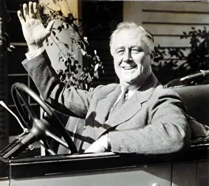 Automobile Prints: President Franklin Delano Roosevelt in Warm Springs