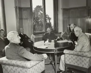 World War Two Prints: President Franklin Roosevelt and Americans at the WW2 Yalta Conference