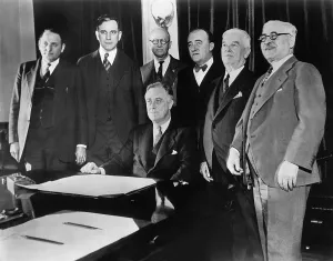 2013 Prints: President Franklin Roosevelt ends prohibition by signing the Beer Bill