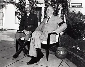 Morocco Prints: President Franklin Roosevelt photographed with French General Henri Honore Giraud