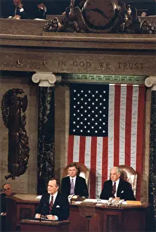 Capitol Prints: President George H.W. Bush delivering the State of the Union address