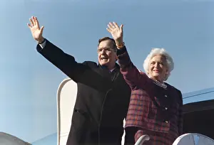 Middle Aged Prints: President George H.W. Bush and First Lady Barbara Bush