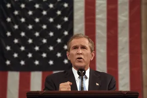 Speeches Prints: President George W. Bush announced that Our war on terror begins with Al Qaeda