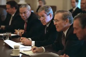 Colin Prints: President George W. Bush Meets with his Cabinet on Oct