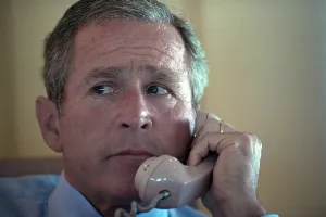 National Emergency Prints: President George W. Bush on the phone aboard Air Force One on Sept. 11, 2001