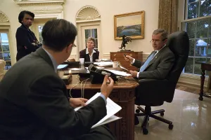 Karen Prints: President George W. Bush preparing for his Sept