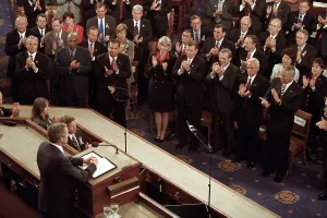 Lcgr1507 Prints: President George W. Bush speaks to a Joint Session of Congress about the 9-11 Terrorist Attacks