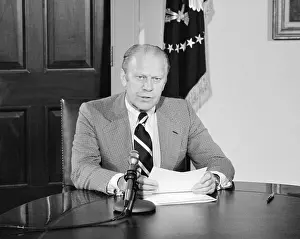 Televised Prints: President Gerald Ford announcing amnesty for Vietnam War era draft evaders and deserters