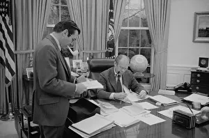 Chief Of Staff Prints: President Gerald Ford meeting with his Chief of Staff