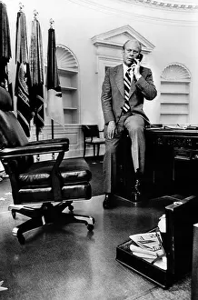Office Prints: President Gerald Ford on the phone during his first week in The White House