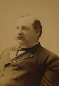 President Grover Cleveland (1837-1908) in 1888, during the first of his two non-consecutive terms, (1885-1889 and 1893-1897)