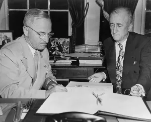 Vice Presidents Prints: President Harry S. Truman, with Secretary of State