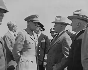Potsdam Prints: President Harry Truman and General Dwight Eisenhower enroute to the Potsdam Conference