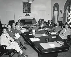 Lcgr1410 Prints: President Harry Truman with National Security Council