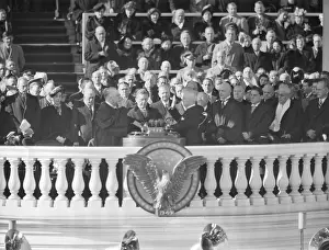 Inauguration Prints: President Harry Truman being sworn into office for his second term
