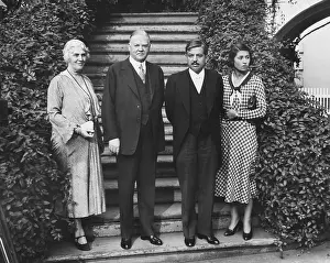 President Herbert Hoover holds meeting with French Prime Minister Pierre Laval, Oct. 24, 1931