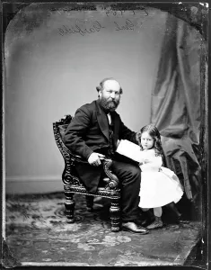 Memorial Prints: President James A. Garfield and daughter, ca 1880