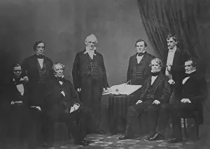 Room Prints: President James Buchanan, 1857-61, surrounded by his Cabinet