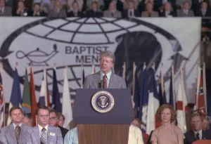 James Earl Prints: President Jimmy Carter addresses the South Baptist Convention in Atlanta Georgia