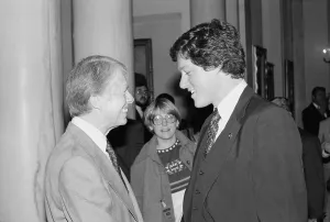 Profiles Prints: President Jimmy Carter with future President Bill Clinton