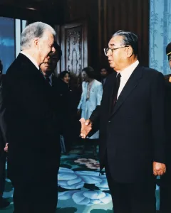 Diplomacy Prints: Former President Jimmy Carter greets President Kim Il Sung in Pyongyang