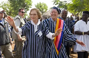 Activists Prints: Former President Jimmy Carter and Rosalynn Carter wear traditional clothing in Tingoli