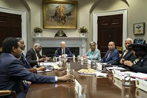 Meeting Prints: President Joe Biden attends a meeting of the Congressional Black Caucus