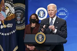 Asian American Prints: President Joe Biden, delivers remarks on his Buy American initiative, Jan. 25, 2021