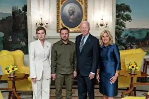 Jill Prints: President Joe Biden and First Lady Jill Biden greet Ukrainian President Volodymyr Zelenskyy