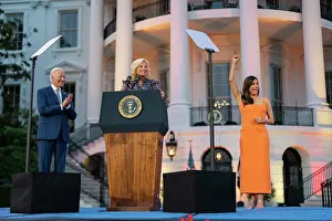 Presidents Wife Prints: President Joe Biden and First Lady Jill Biden host a screening of the film Flamin Hot