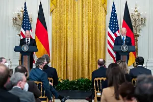 Group Portrait Prints: President Joe Biden and German Chancellor Olaf Scholz hold a press conference
