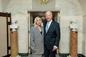 Support Prints: President Joe Biden greets Lady Gaga, Sept. 13, 2023, at the White House