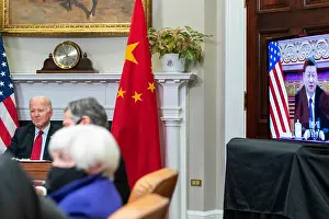 China Prints: President Joe Biden holds a virtual bilateral meeting with Chinese President