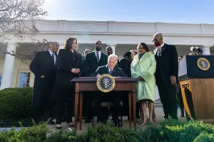 Lynching Prints: President Joe Biden, joined by VP Kamala Harris