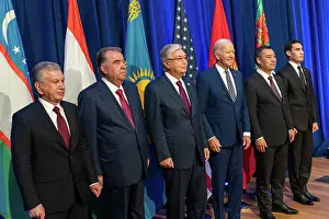 Group Portrait Prints: President Joe Biden joins Central Asian presidents for a group photo at the Central Asia 5+1 Summit