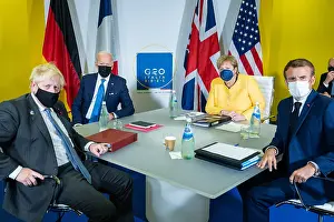 Angela Prints: President Joe Biden in a meeting with delegations from the United Kingdom