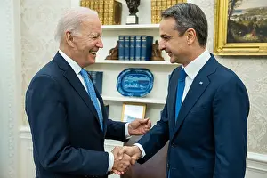 Allies Prints: President Joe Biden meets with Greek PM Kyriakos Mitsotakis, May 16, 2022
