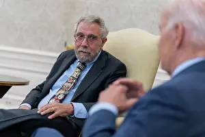 Columnist Prints: President Joe Biden meets with Paul Krugman