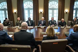 Mark Prints: President Joe Biden meets with the Secretary of Defense