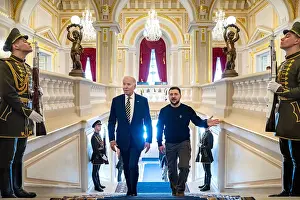 Military Dress Prints: President Joe Biden meets with Ukrainian President Volodymyr Zelenskyy at Mariinsky Palace
