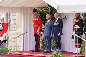 Suits Prints: President Joe Biden is officially greeted by Britain's King Charles III