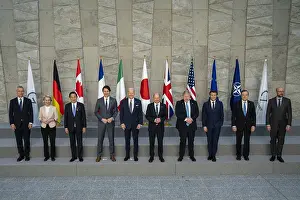 Belgium Prints: President Joe Biden poses for a group photo with G7 leaders, March 24, 2022