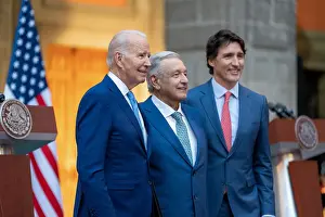 50 80 Years Old Prints: President Joe Biden poses for a photo with Mexican President Andres Manuel Lopez Obrador