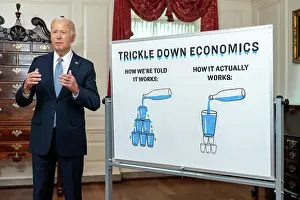 Government Spending Prints: President Joe Biden records a digital video on Bidenomics