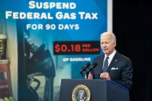 Lgcr2022 Prints: President Joe Biden speaks about his administrations efforts to reduce gas prices