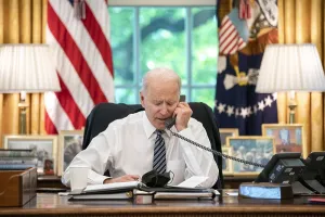Palestine Prints: President Joe Biden speaks on the phone with Israeli Prime Minister Benjamin Netanyahu on May 12