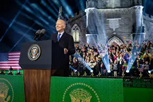 Travel Prints: President Joe Biden speaks to roughly 25