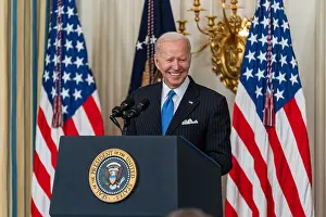 Bsloc 2022 3 Prints: President Joe Biden speaks at the signing ceremony of the Postal Service Reform Act